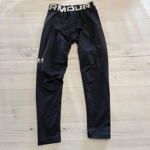 Under armour boys black‎ coldgear baselayer pants youth medium - Picture 1 of 7